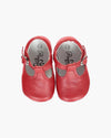 Baby Boy Pram T-Bar Shoes Red