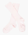 Ribbed High Knee Socks Baby Pink