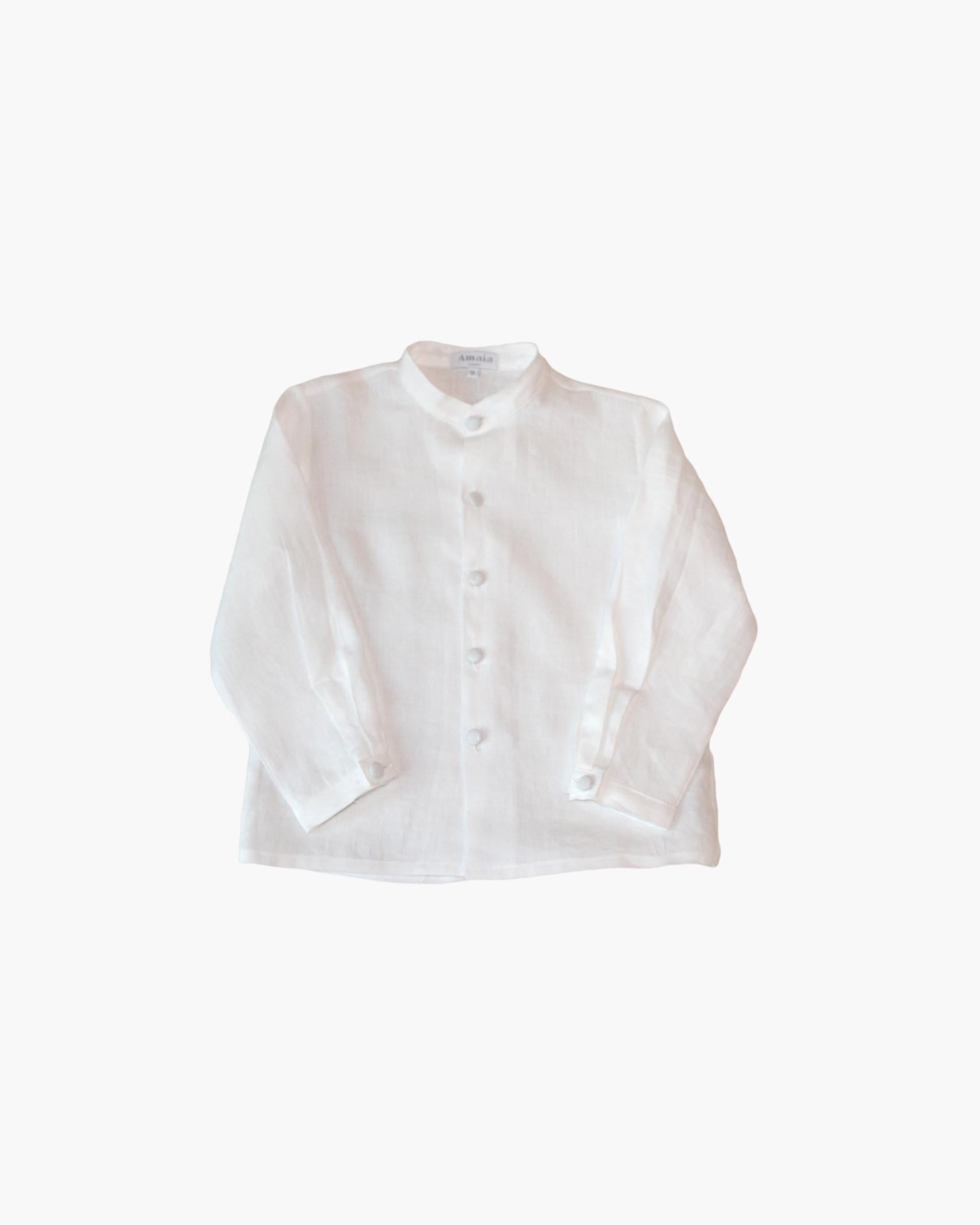 Philipe Shirt Off White Linen– AmaiaKids