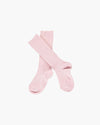 Ribbed High Knee Socks Dusty Pink