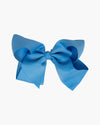 X-Large Hair Bow Capri Blue