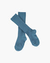 Ribbed High Knee Socks Cobalt
